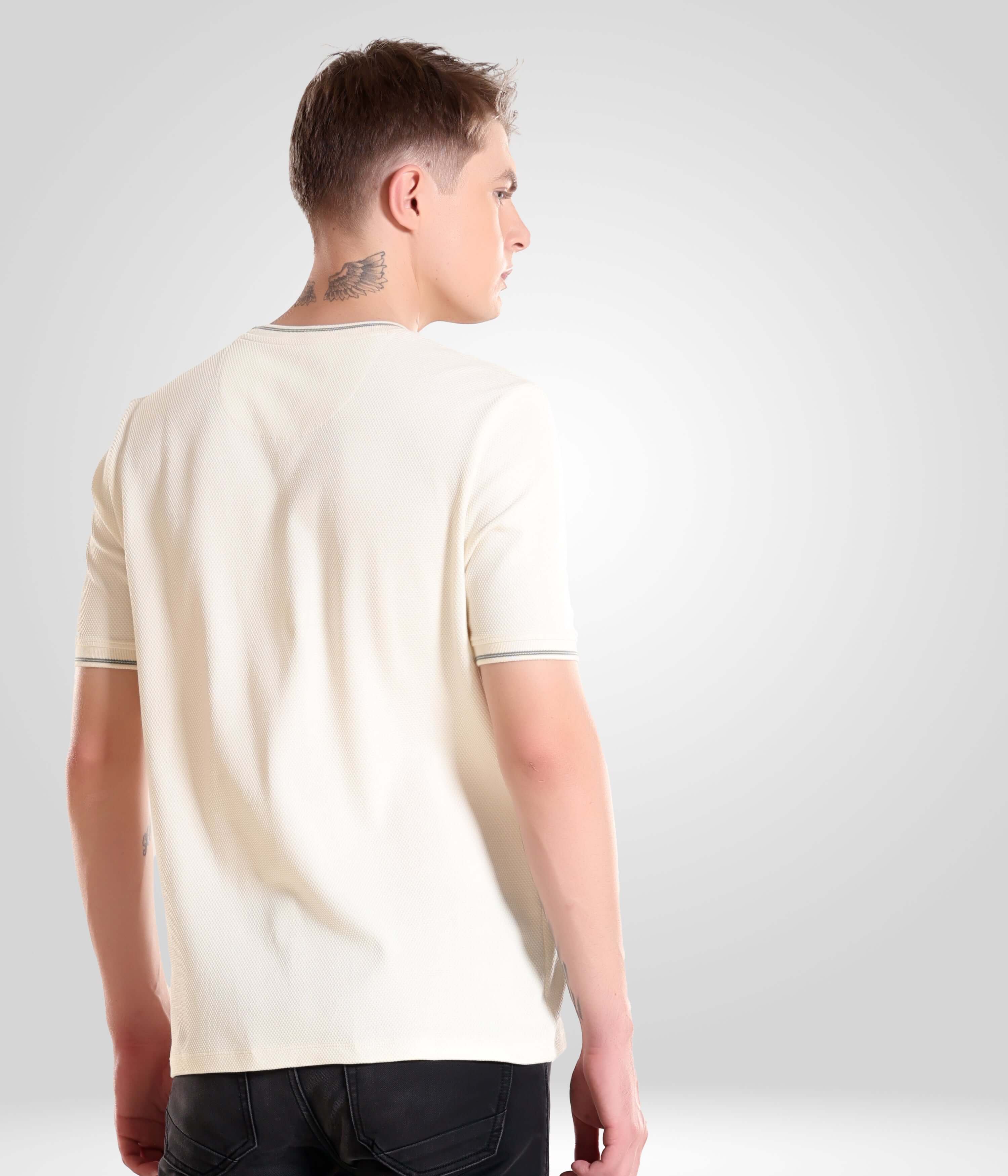 Pearl Off White Cooltech Cotton Stretchable T-ShirtCrew Neck Cool TechRs. 1299.00