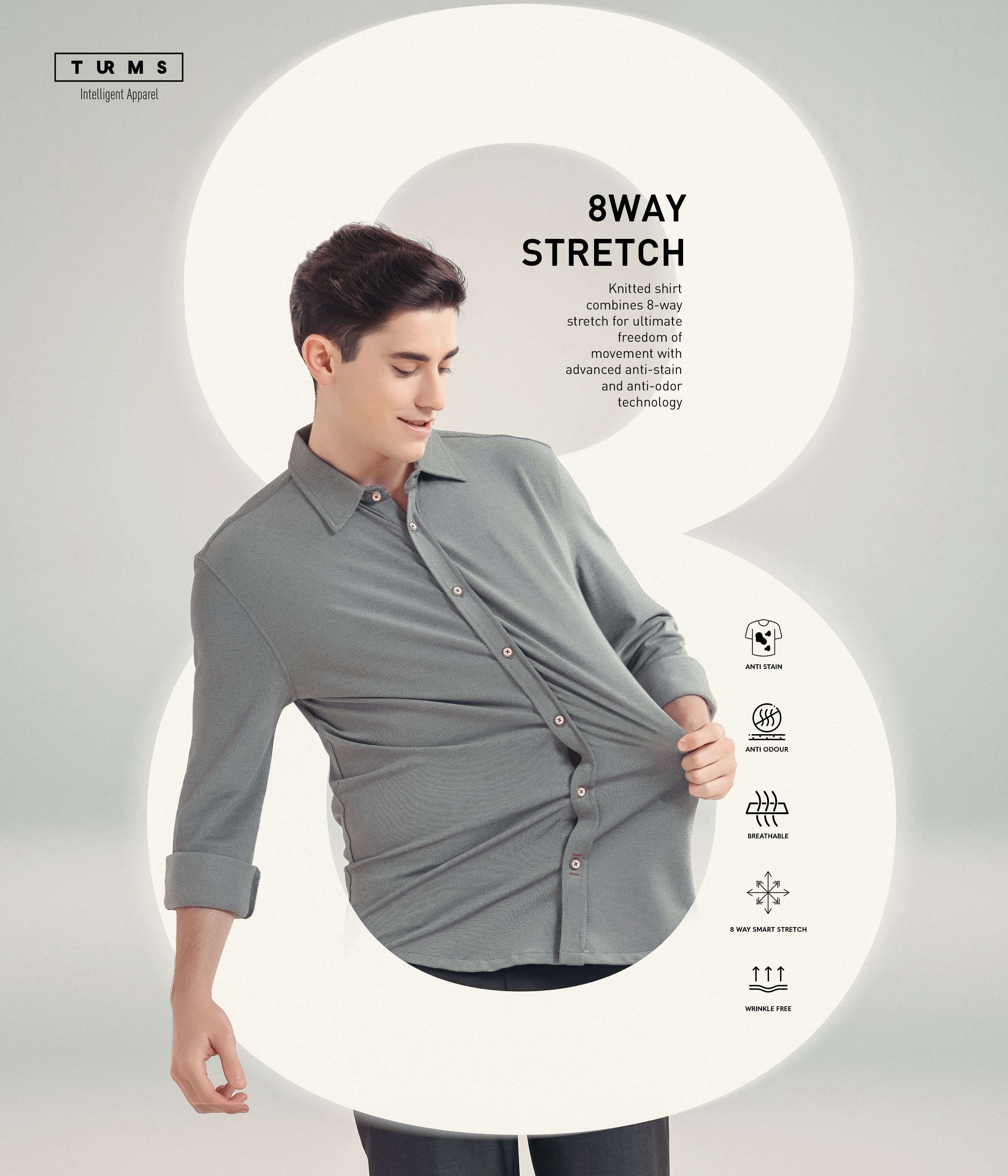 Knitted Shirts- 8 Way Smart Stretch | Waterproof