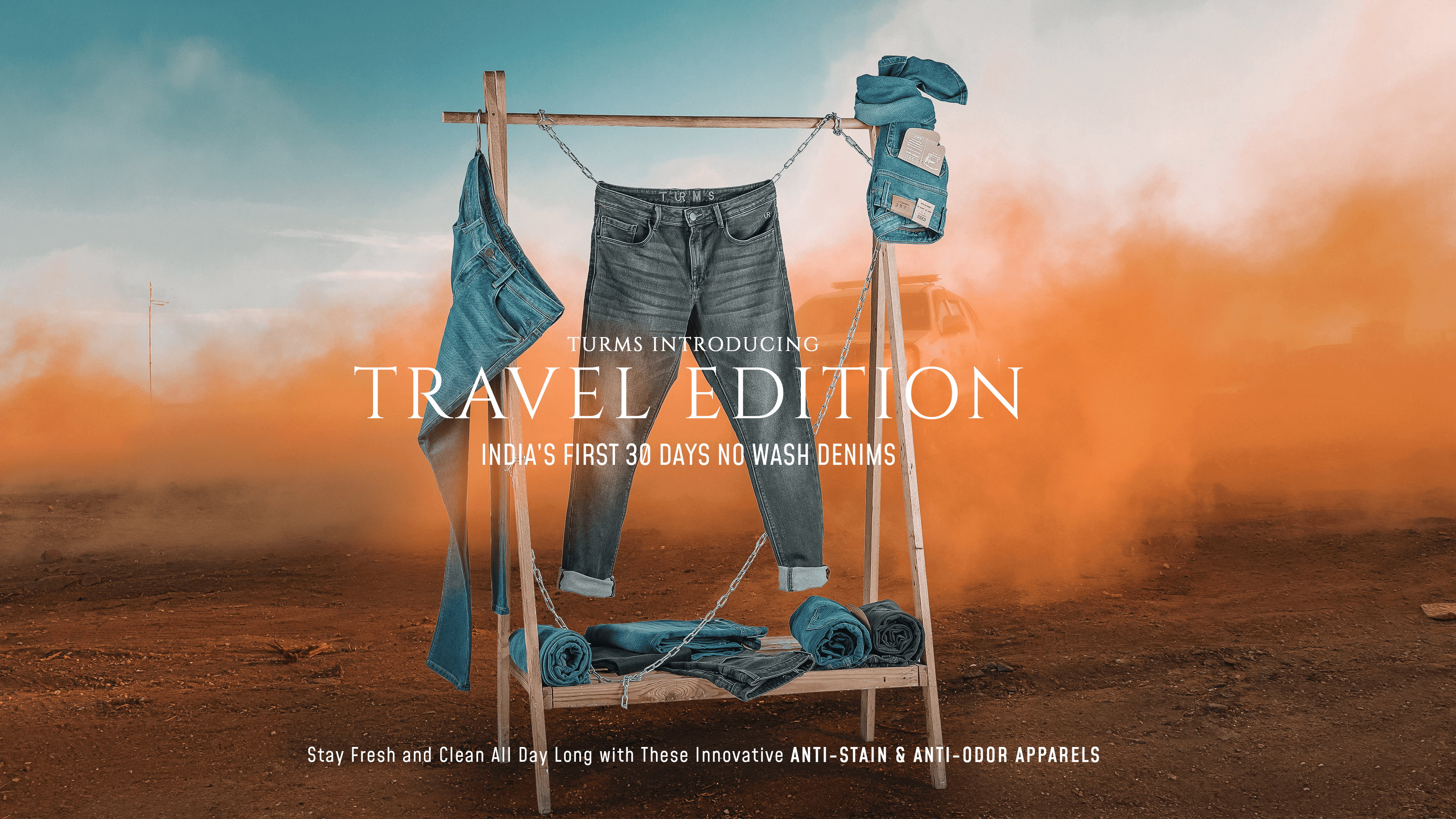 Travel Edition 30 Days No Wash Denim Jeans For Men URturms