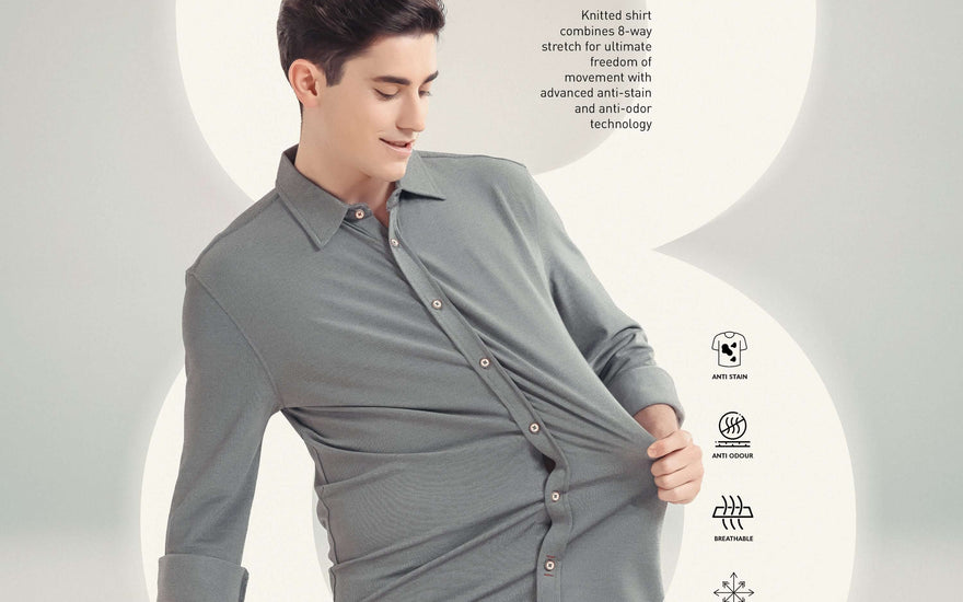 Knitted Shirts- 8 Way Smart Stretch | Waterproof