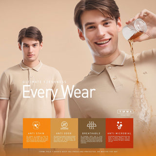 Cotton T-shirts for Men - Water-Resistant & Anti-Odor Fabric