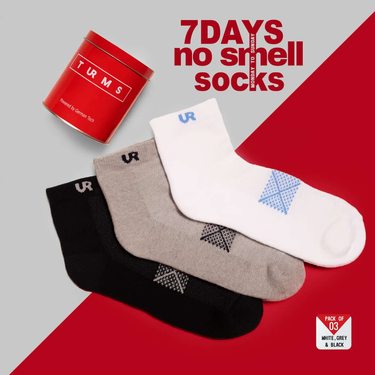 Travel Fresh Pro (Pack of 3) Travel Fresh Pro - 7 Days No Smell Socks (Pack of 3) URturms