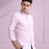 Mystic Pink Oxford Turms shirt for men; stylish, anti-stain, anti-odour, waterproof luxury apparel.