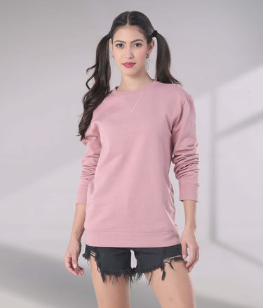Pink Rhythm sweatshirt by Turms, a stylish and comfortable women's hoodie perfect for travel wear and everyday use.