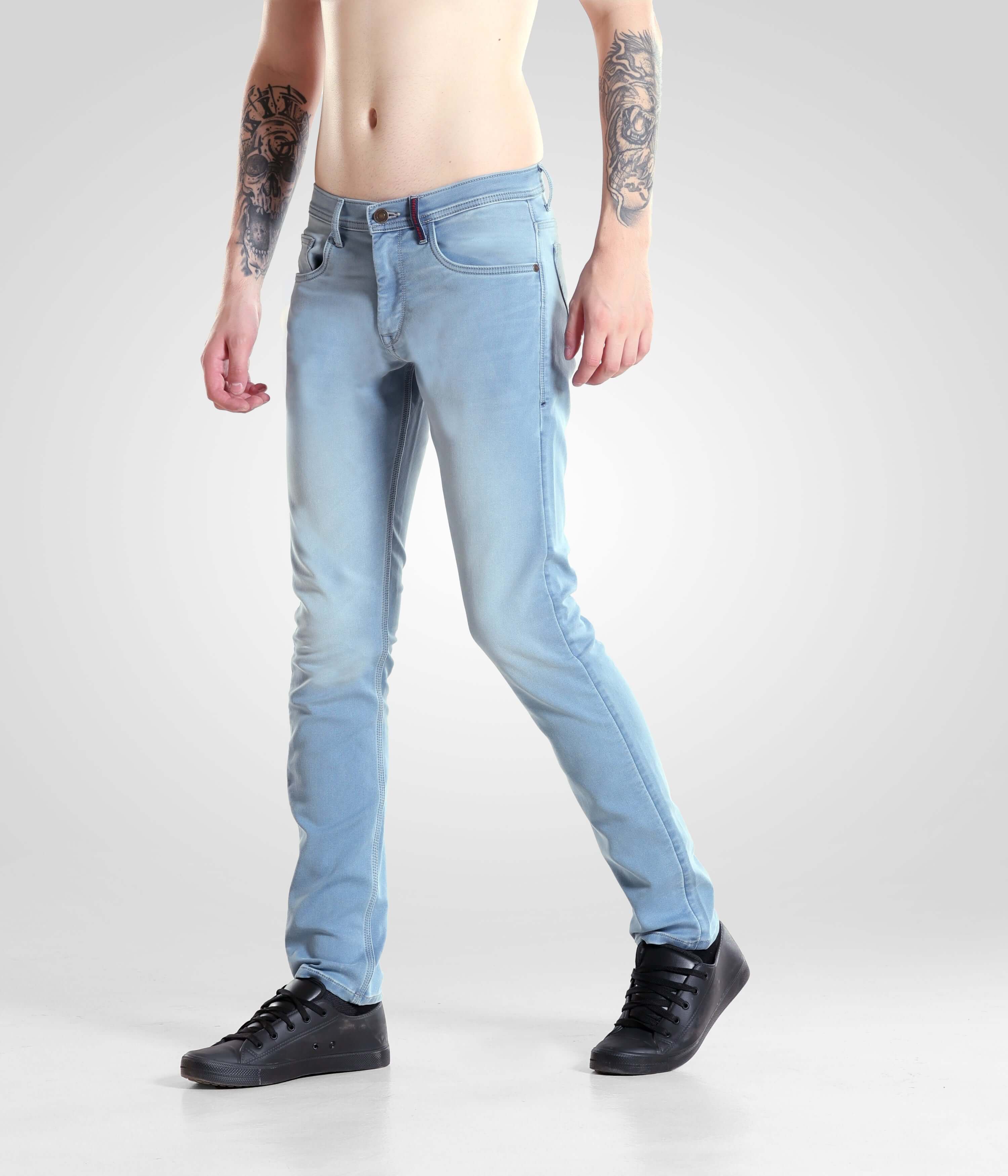 Quantum Blue high-performance denim pants for men by Turms Intelligent Apparel, menswear best brand, stylish and comfortable jeans.