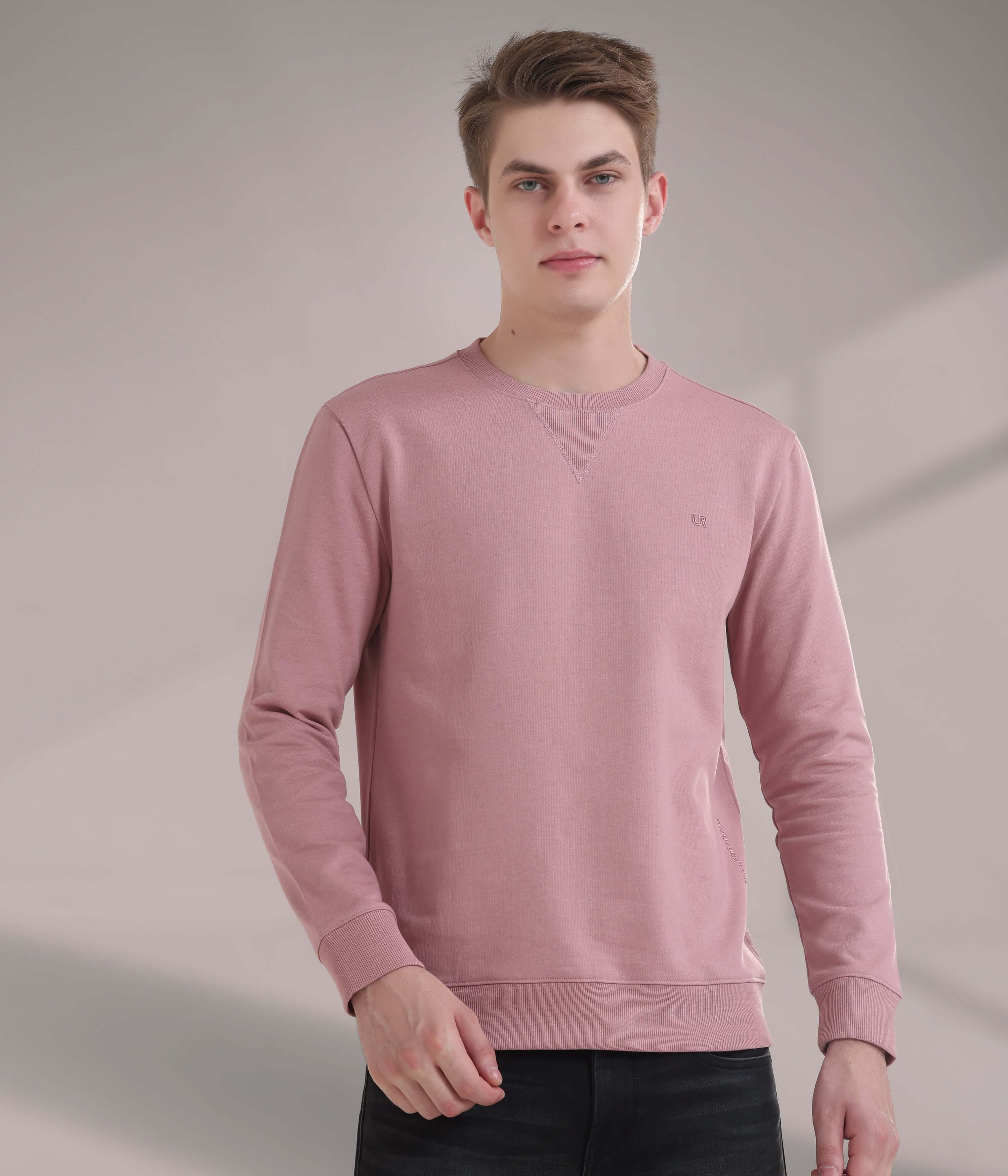 Pink Rhythm sweatshirt for men, stylish, comfortable, anti-odour fabric, perfect for everyday wear.