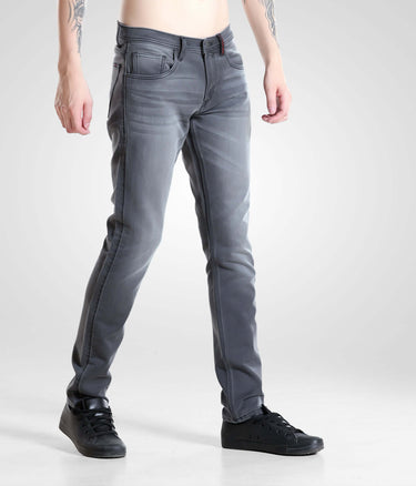 Grey Monk high-performance denim pants for men by Turms Intelligent Apparel featuring sleek design and premium materials for modern style and comfort.