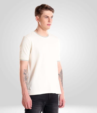 Pearl Off White Cooltech Cotton Stretchable T-ShirtCrew Neck Cool TechRs. 1299.00