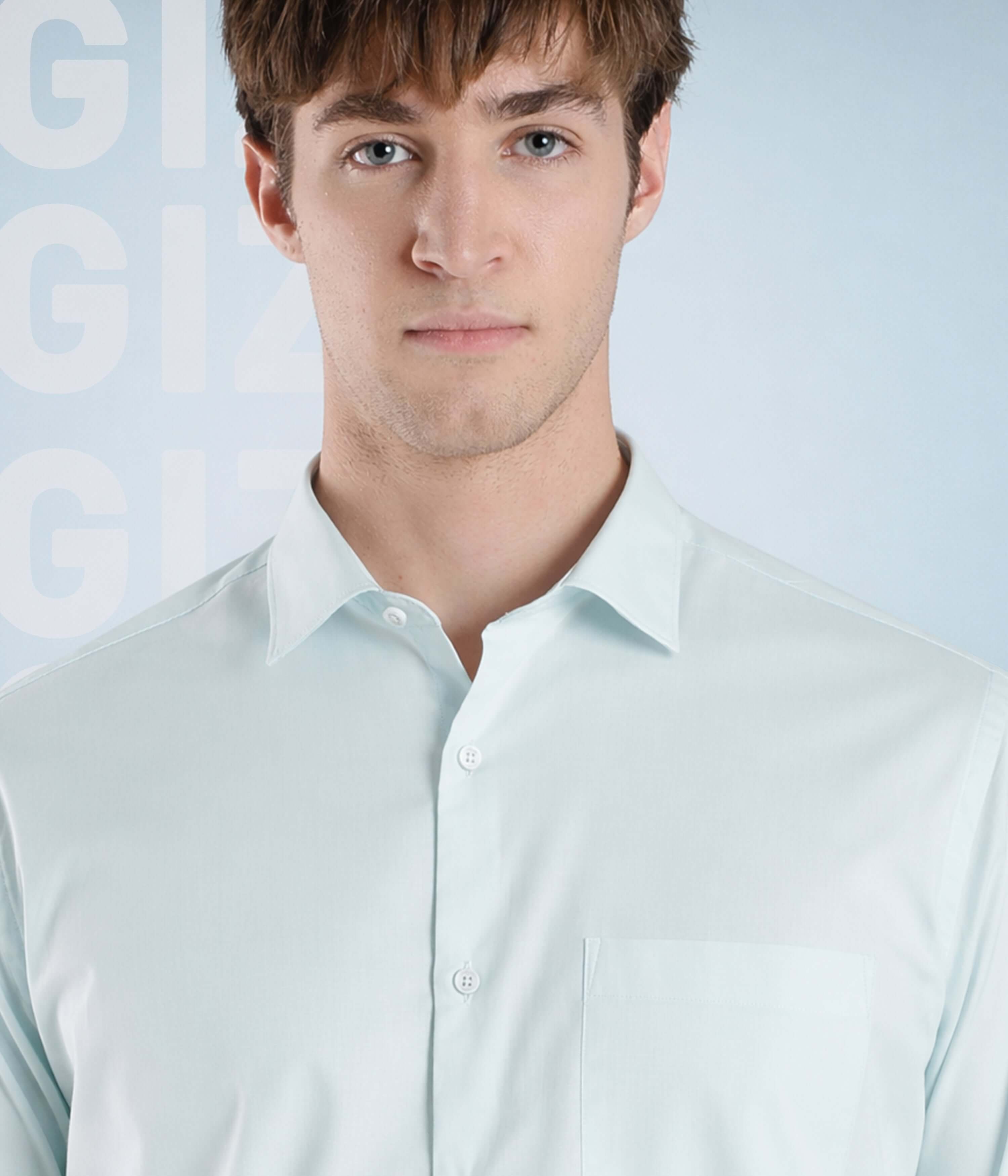 Skyblue Luxe shirt featuring Giza cotton, blending style and functionality in a premium quality design.