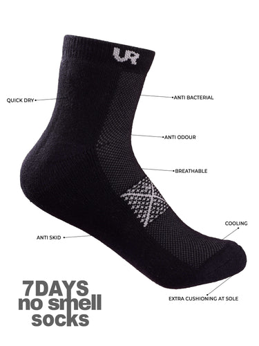 Travel Fresh Pro (Pack of 3) Travel Fresh Pro - 7 Days No Smell Socks (Pack of 3) URturms