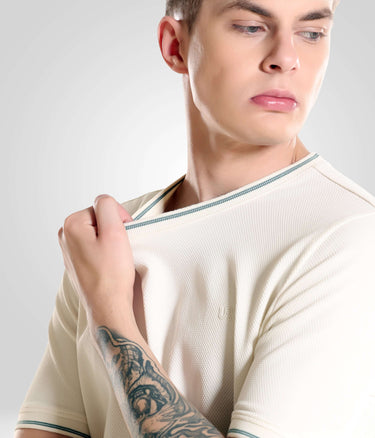 Pearl Off White Cooltech Cotton Stretchable T-ShirtCrew Neck Cool TechRs. 1299.00
