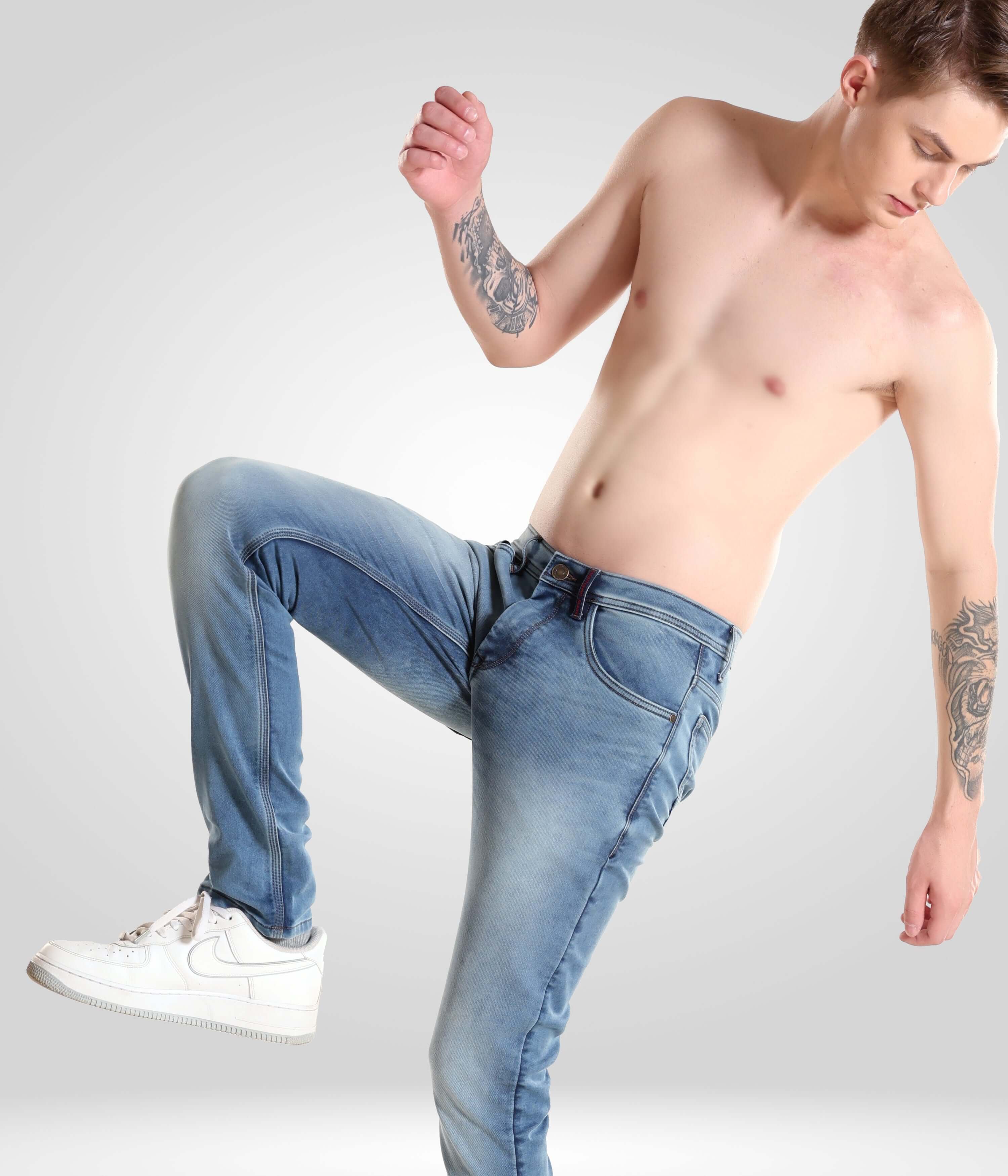 Blue Birdy high-performance denim pants for men, Turms Intelligent Apparel, menswear best brand