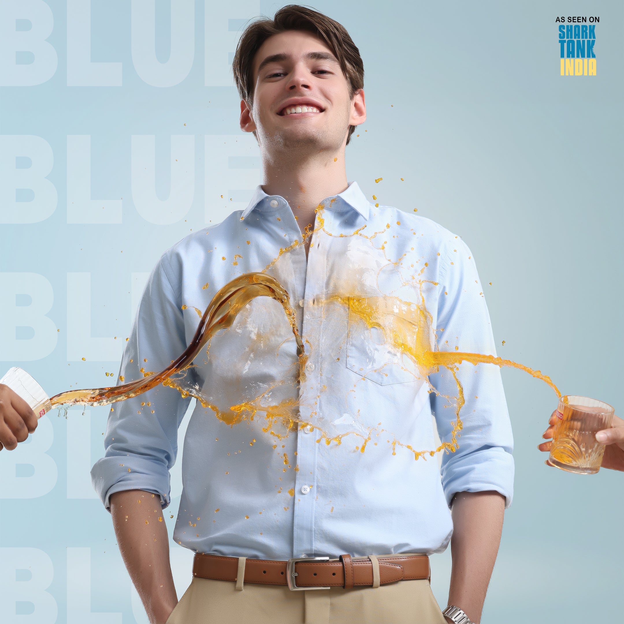 Turms Blue Shirt - Anti Stain, Anti Odour