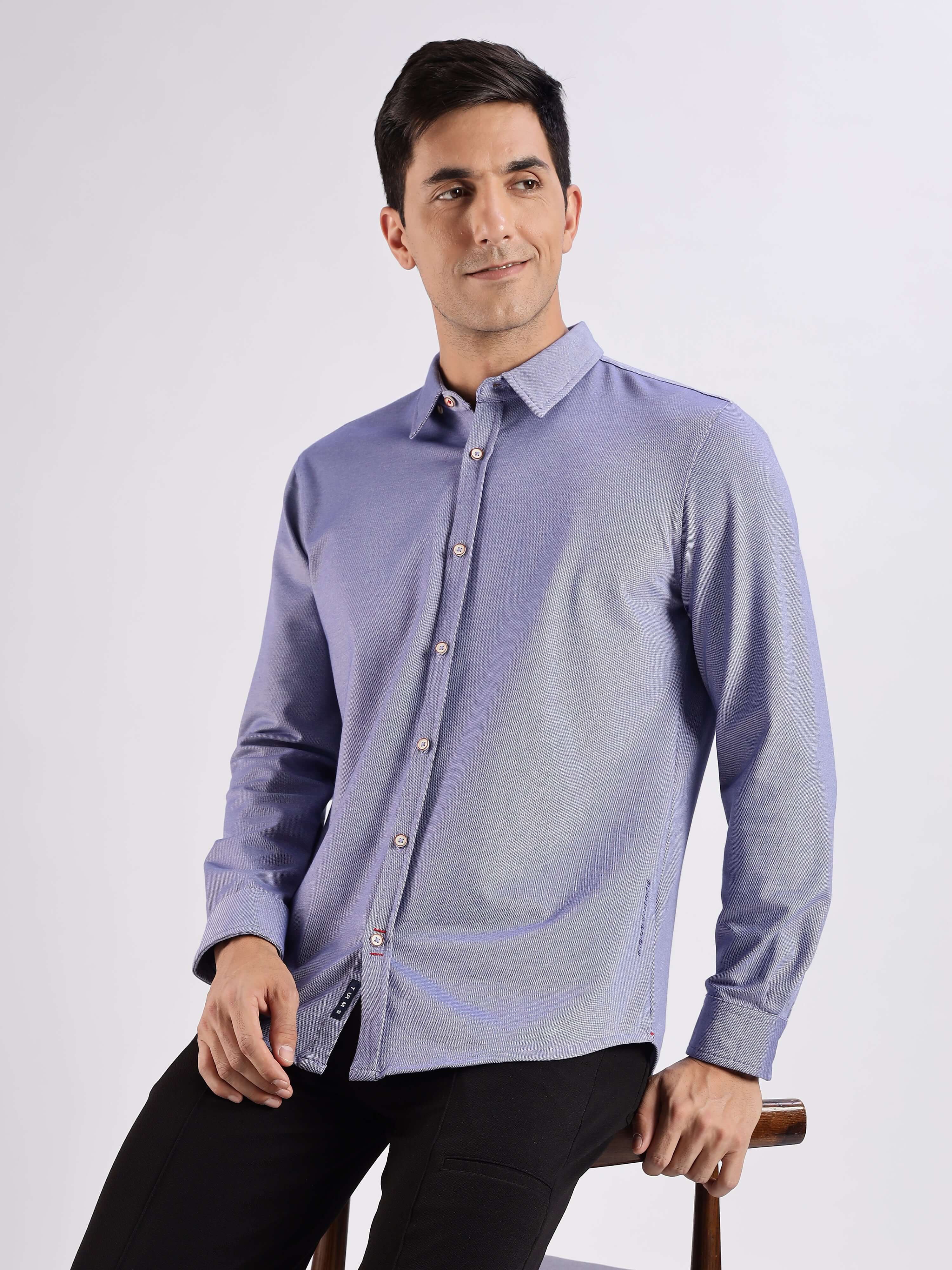 Blue Pine Turms Intelligent Knitted Shirt, cooltech with 8-way stretch, anti-odour, anti-stain, premium quality.