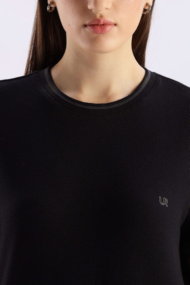 Mandalorian Black women's round neck t-shirt with cooltech fabric for comfort and UV protection.