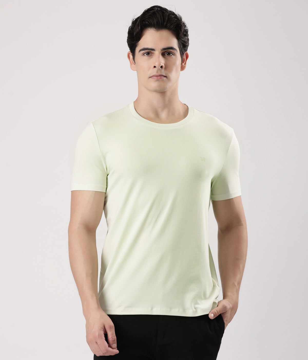 Mint Green Turms Intelligent Apparel T-Shirt for men, crafted from soft, breathable cotton for lasting comfort.