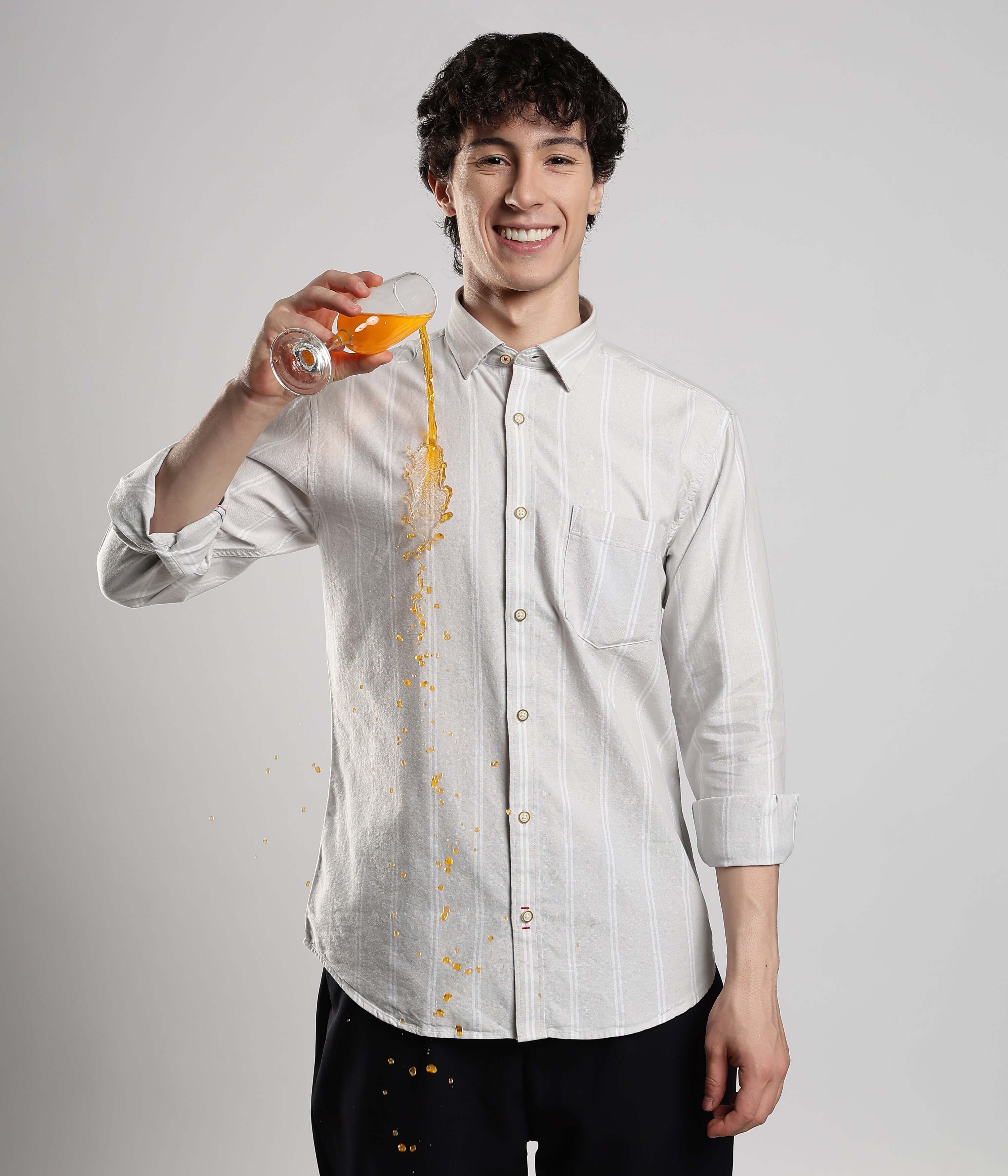 waterproof dress shirt Water-Repellent Wrinkle-Free way stretch for added comfort YUTK Men Waterproof And Antifouling