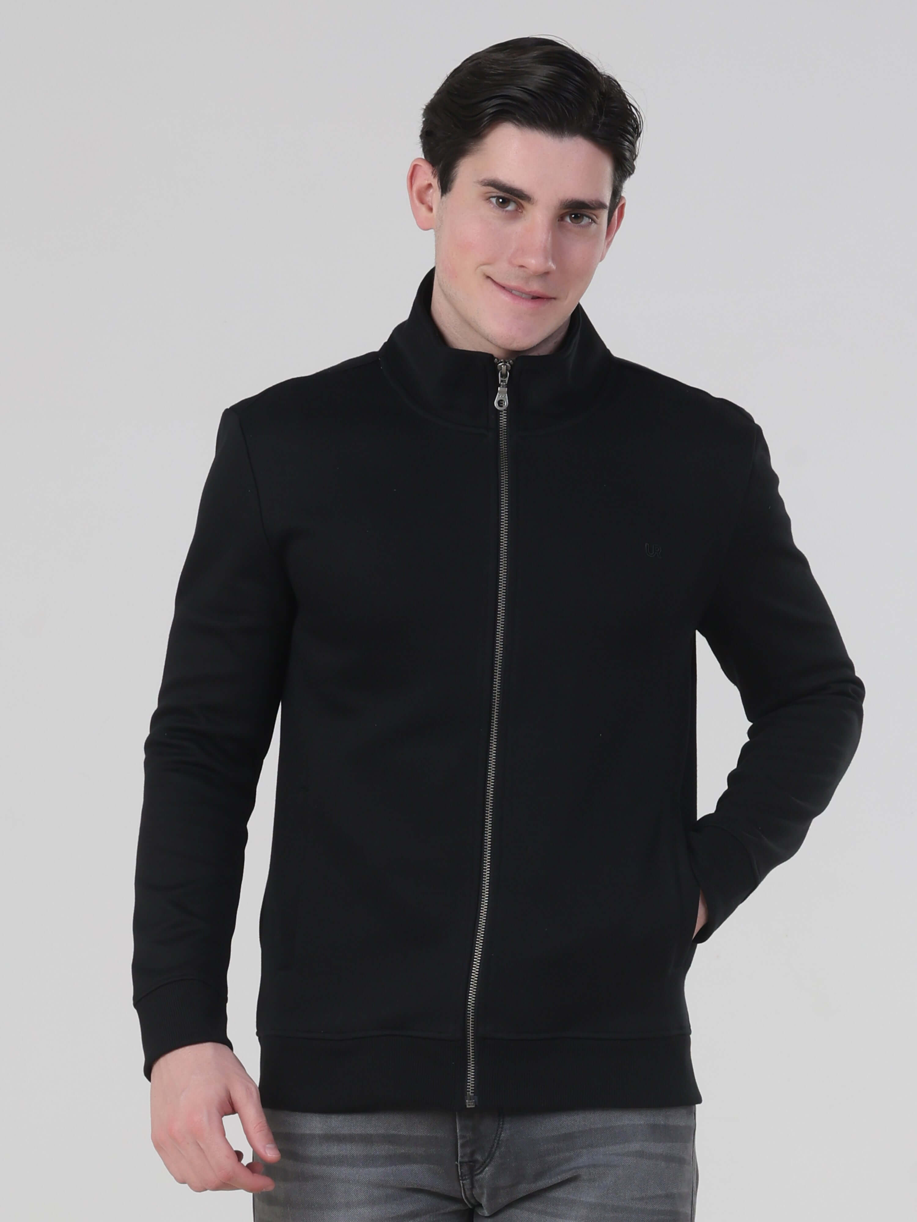 Men's black jacket, Turms anti-stain, waterproof, anti-odor travel edition, stylish and comfortable for everyday wear.