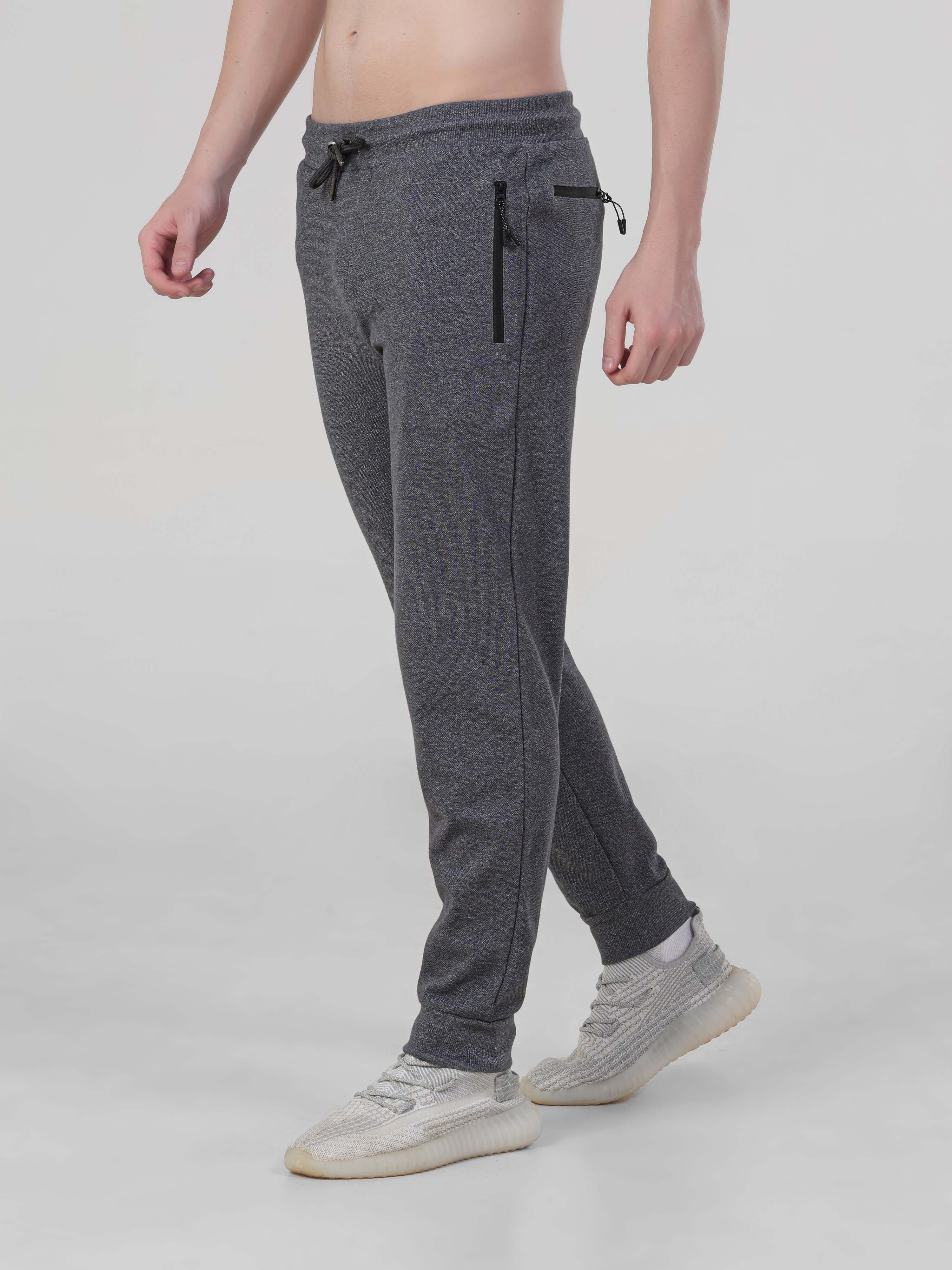 Turms charcoal mens jogger, waterproof, anti-stain, anti-odour, stretchable best joggers for male travelers.