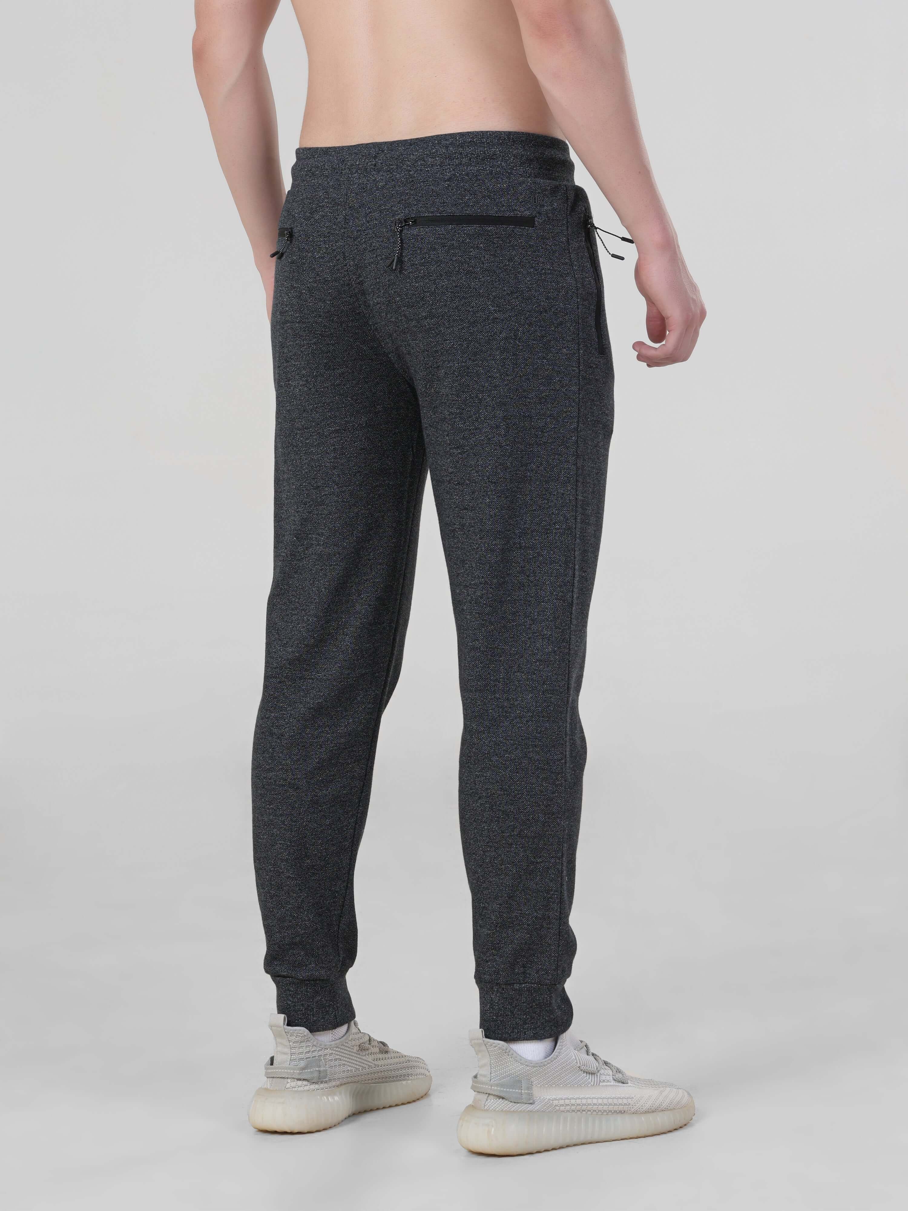 Men's navy joggers by Turms, waterproof, anti-stain, anti-odour, perfect for travelers.