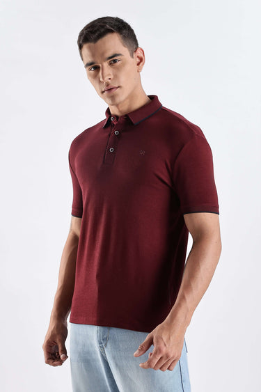 Country Wine polo tshirt for men, showcasing premium cotton blend with stylish design and comfort.