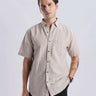 Desert Rider linen shirt from turms intelligent apparel in beige color, breathable, anti-odour, fast delivery.