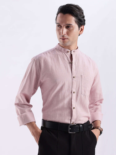Wood Rose 2.0 linen shirt, waterproof, anti-odour, anti-stain, premium Turms Intelligent apparel in stylish design.