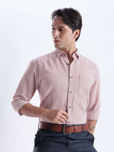 Scarlet Knight premium linen shirt from turms intelligent apparel featuring anti stain, anti odour, water repellent fabric.