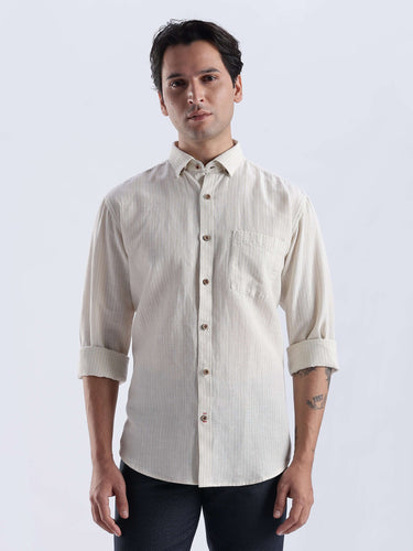 Dune Drift - premium linen shirt from Turms Intelligent Apparel, breathable, anti-stain, water-repellent design.