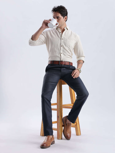 Dune Drift: Premium linen shirt from Turms Intelligent Apparel, breathable and stylish with a durable weave.