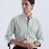 Pistachio Green premium linen shirt from Turms Intelligent Apparel, featuring breathable and water repellent fabric.