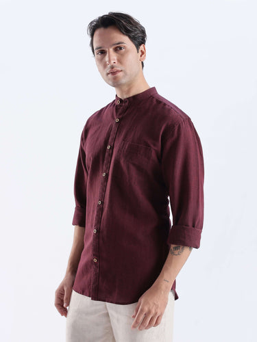 Windsor Wine 2.0 linen shirt, waterproof, anti-odour, anti-stain premium Turms Intelligent apparel.