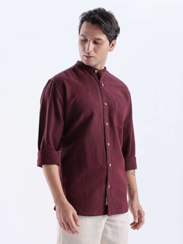 Windsor Wine 2.0 linen shirt, water proof, anti odour, anti stain, premium Turms Intelligent apparel.