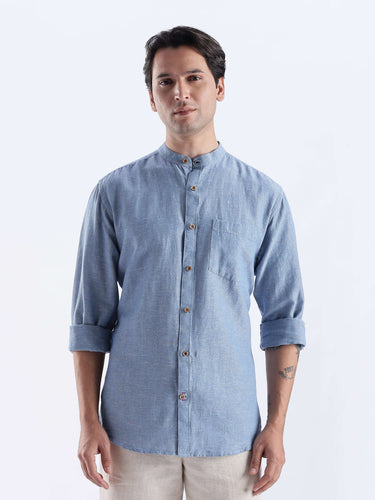 Onxy Teal 2.0 premium linen shirt, water proof, anti odour, anti stain, stylish everyday luxury apparel.
