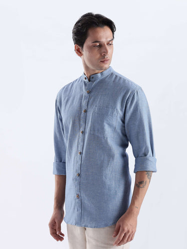 Onxy Teal 2.0 linen shirt showcasing premium quality, waterproof, anti-odour, and anti-stain features in a stylish design.