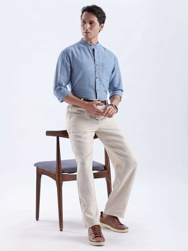 Onxy Teal 2.0 linen shirt, premium water proof, anti odour and anti stain features. Stylish and durable design.