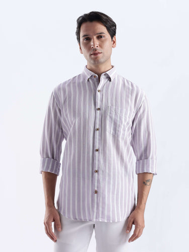 Wild Lavender premium linen shirt from turms intelligent apparel, breathable and stylish with anti-stain features.