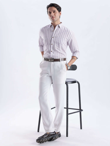 Wild Lavender premium linen shirt from turms intelligent apparel, breathable and stylish for any occasion.