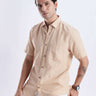 Cinnamon Dream linen shirt, premium fabric with anti-odour and anti-stain features, ideal for stylish everyday wear.
