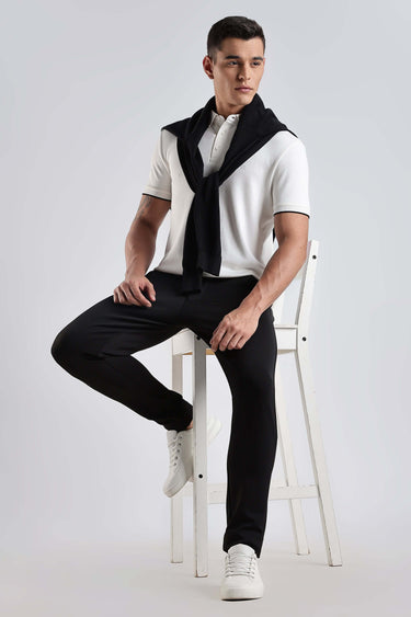 White Owl cotton polo tshirt, stylish and comfortable, perfect for everyday wear.