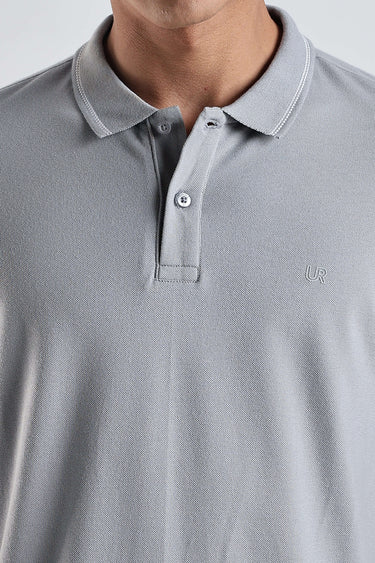 Magma Grey cotton polo tshirt - premium, waterproof, antistain, anti-odour best polo tshirt for men.