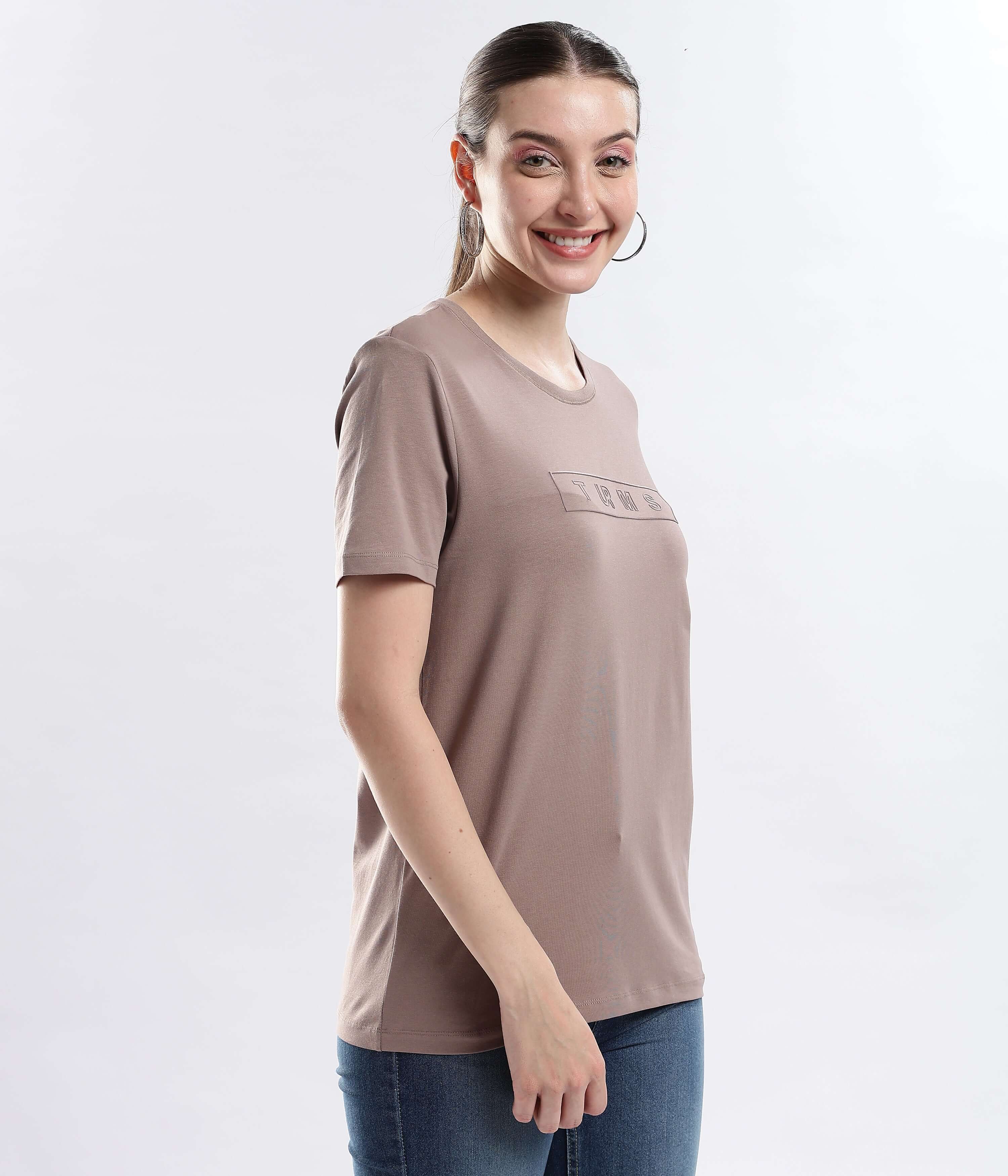 Womens casual t-shirt Garnet Brown Turms Worry-Free Intelligent T-Shirt, perfect cotton t-shirt, stretchable, waterproof, anti-odour.