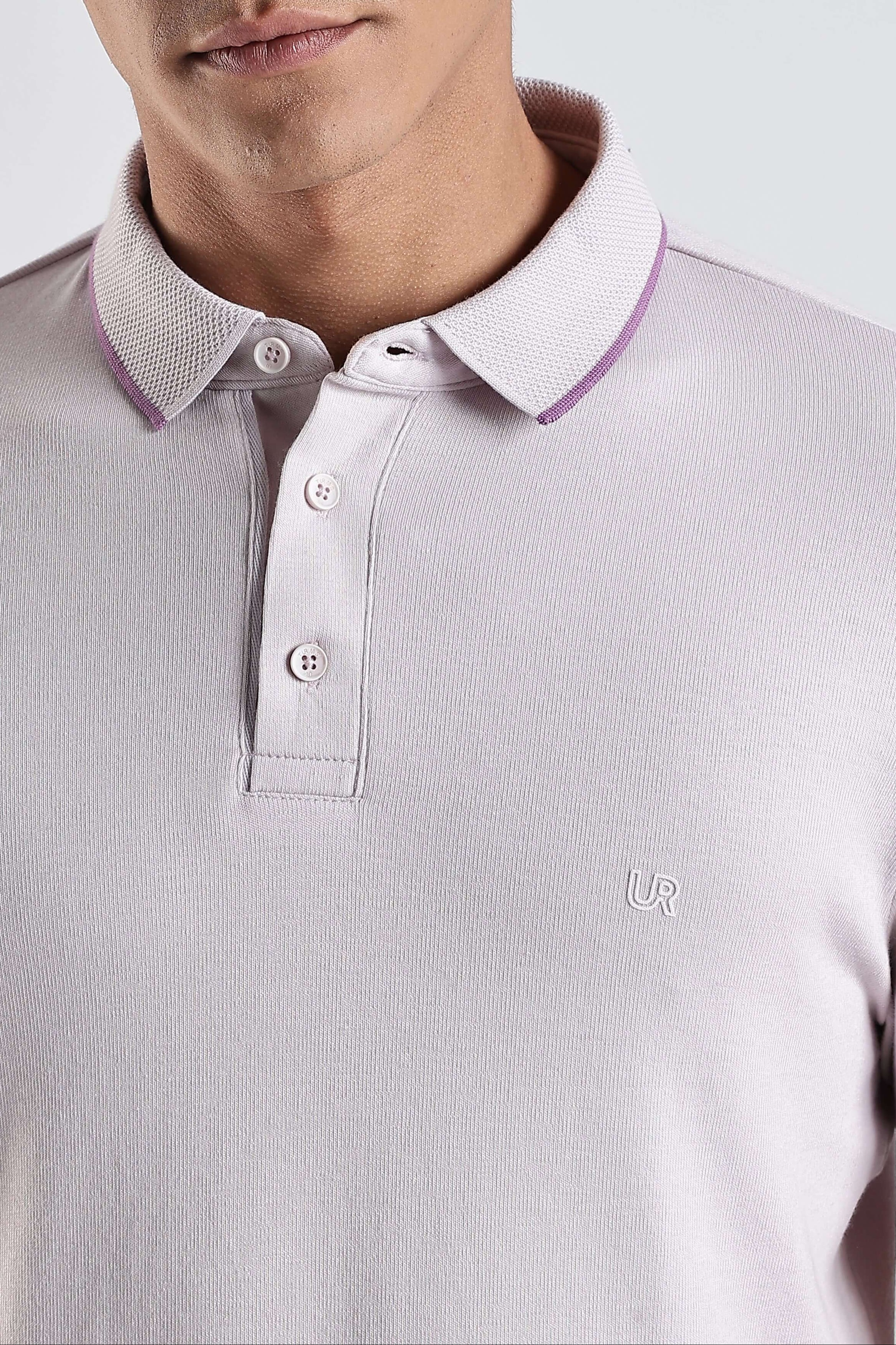 Lavender Fires cotton polo tshirt for men, premium soft and breathable, stylish with waterproof and anti-odour features.
