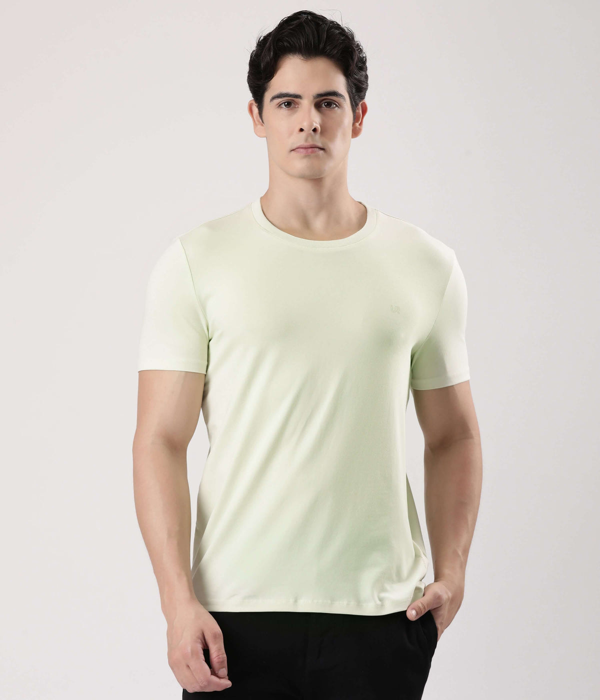 Mint Green Turms Intelligent Apparel T-Shirt for men, crafted from soft, breathable cotton for lasting comfort.