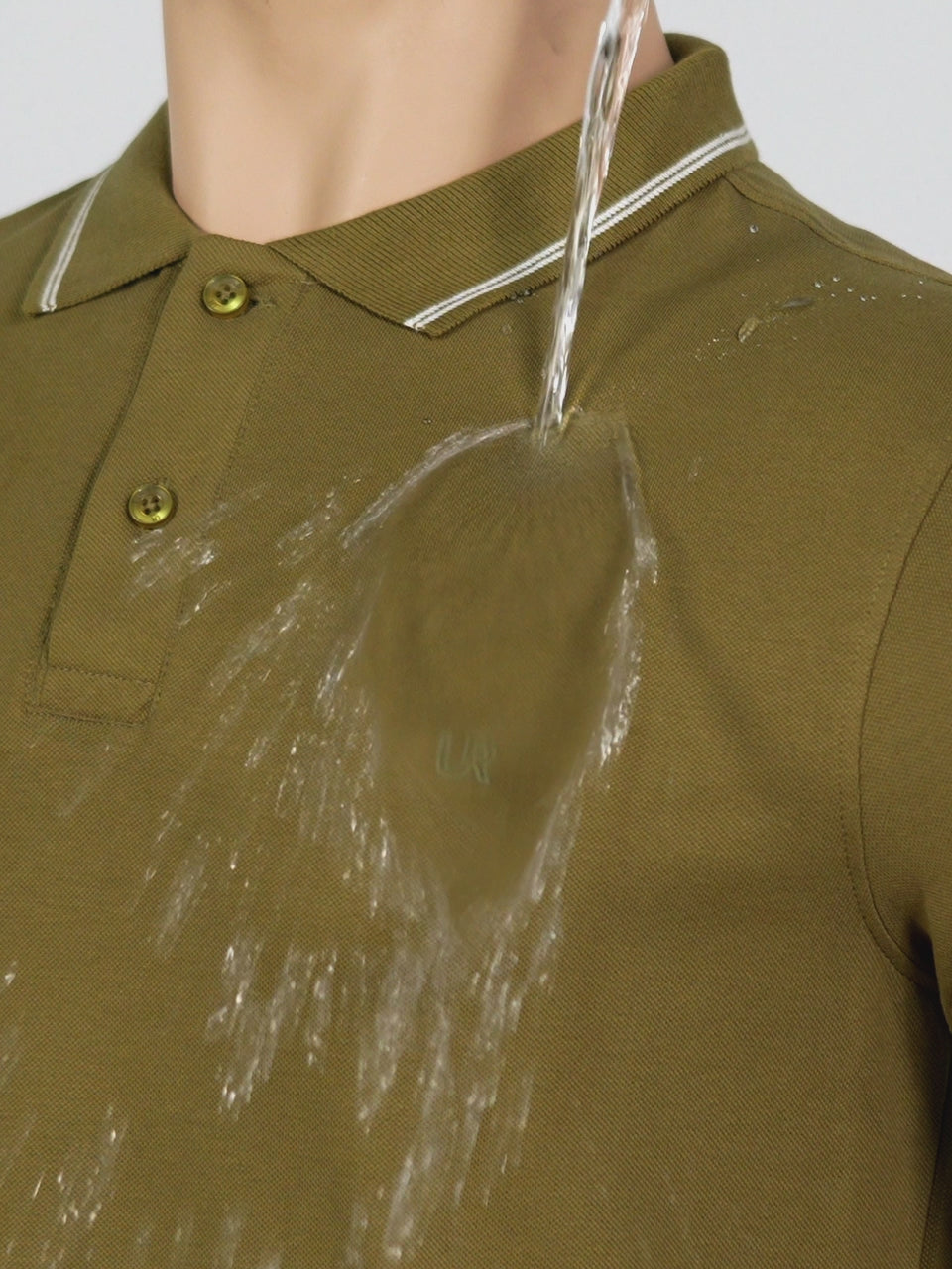 Turms Mens Slim Fit Polo Shirt Anti-stain Anti-Odor | Green