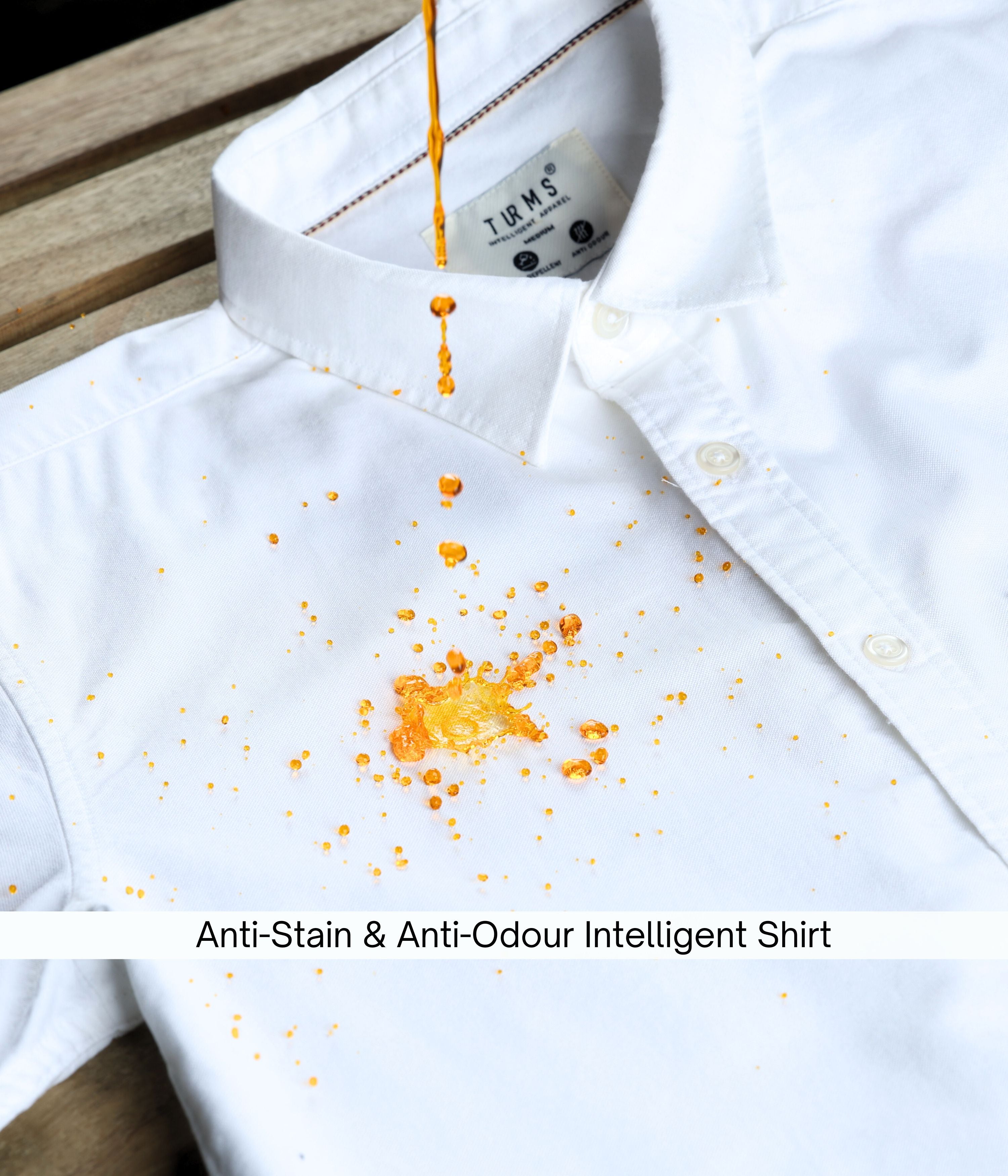 Anti Stain anti Odor Turms White Shirt