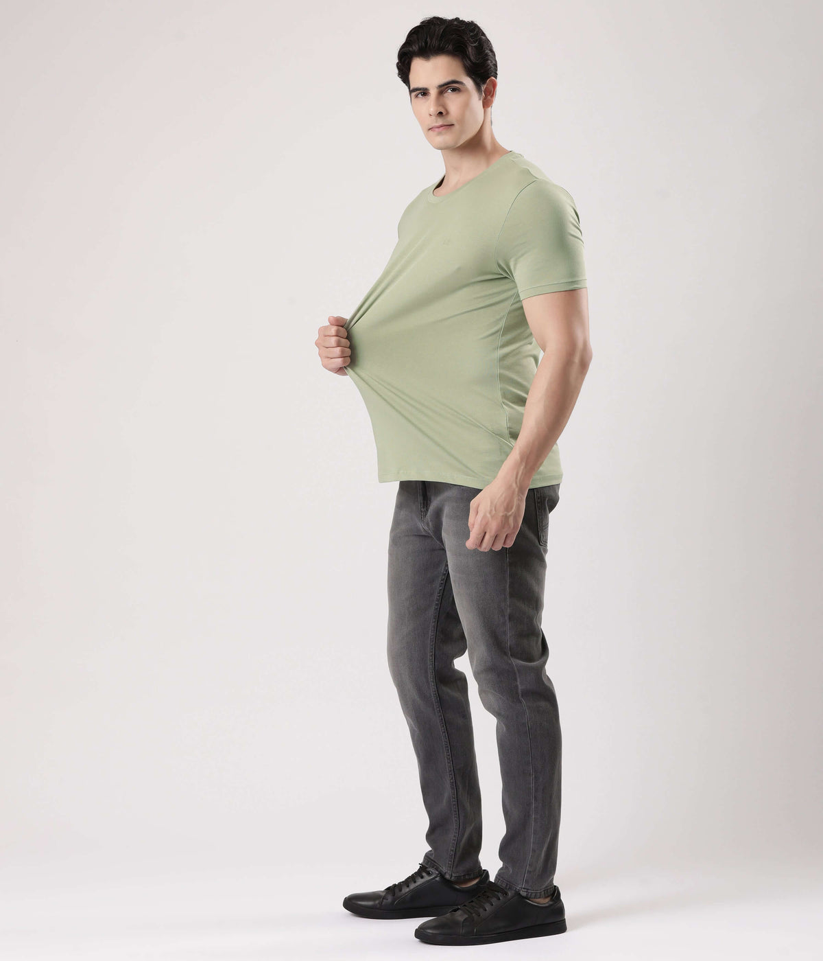 Citrus lime Turms Intelligent Apparel mens tshirt, showcasing style and comfort in everyday wear.
