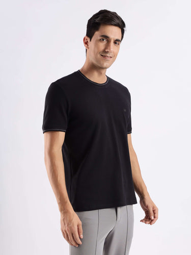 Mandalorian Black knitted shirt featuring 8-way stretch, anti-odour, and anti-stain technology, perfect for comfort and style.