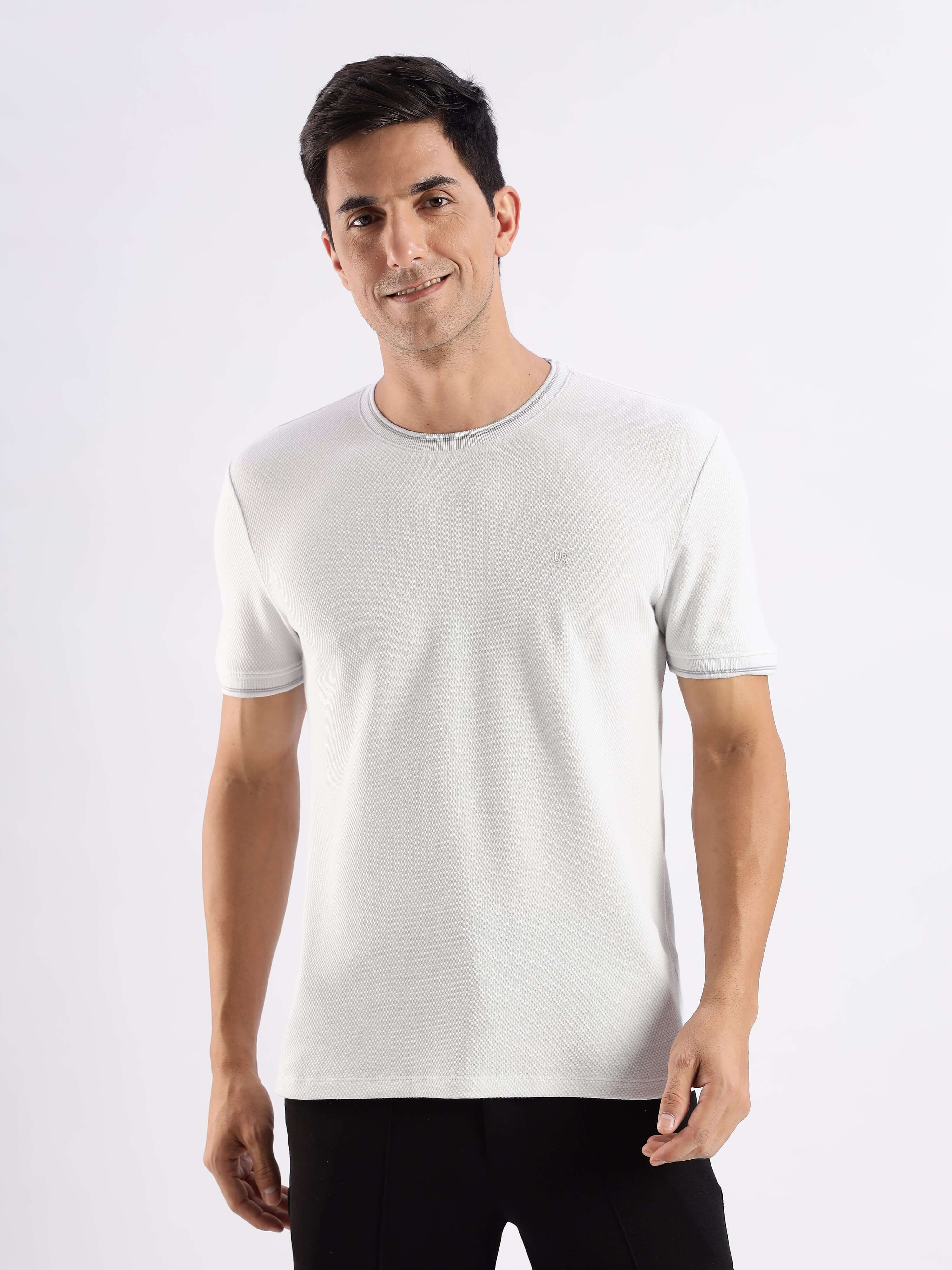 Nova Grey Turms Cool Tech T-Shirt for men, premium anti-odour and anti-stain knitted shirt with 8-way stretch.