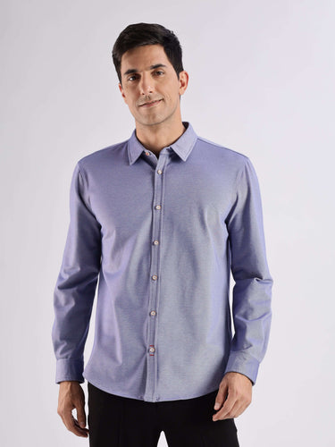 Blue Pine Turms Intelligent Knitted Shirt, 8-way stretch, anti-odour, premium quality, cooltech for temperature control.